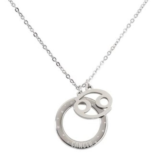 NWT Quotes by Izzy and Oliver Stainless Steel Cancer Pendant Necklace - Picture 1 of 2